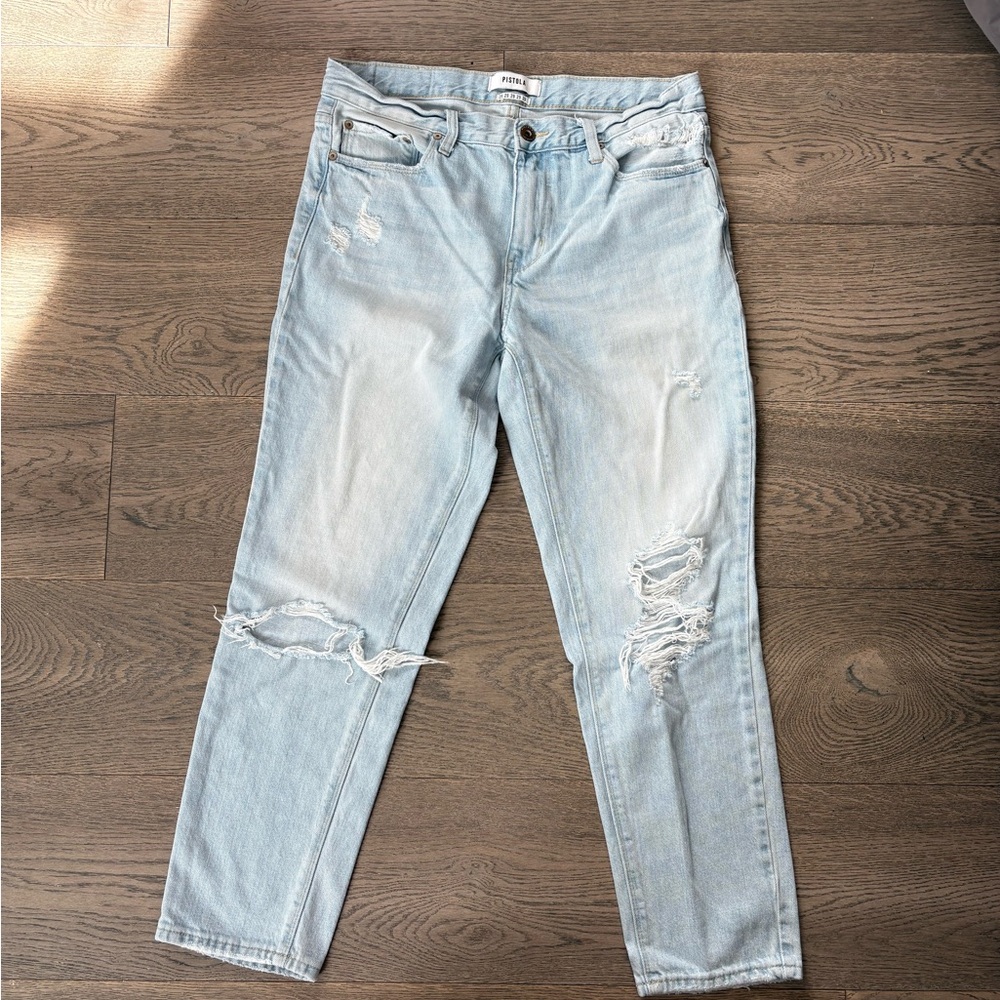 Pistola Light Blue Distressed Jeans